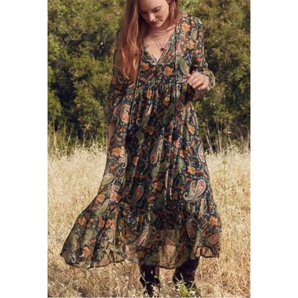 Johnny Was bryce Paisley Print midi  Dress NEW - Picture 2 of 13